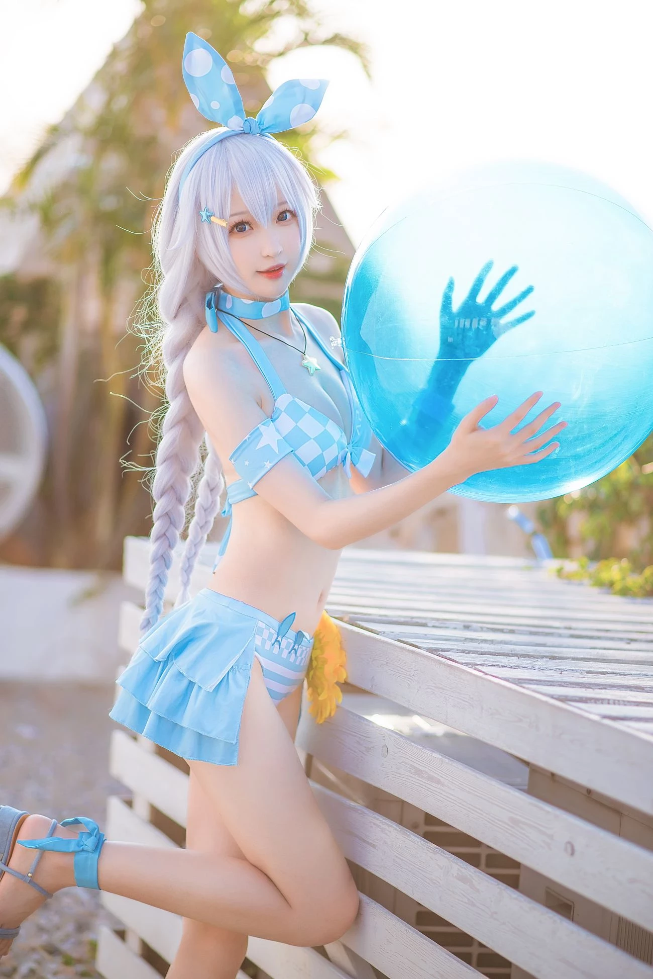 Cosplay Honkai Impact 3 Nhân Vật Kiana Kaslana Elf Kawaii Áo Tắm