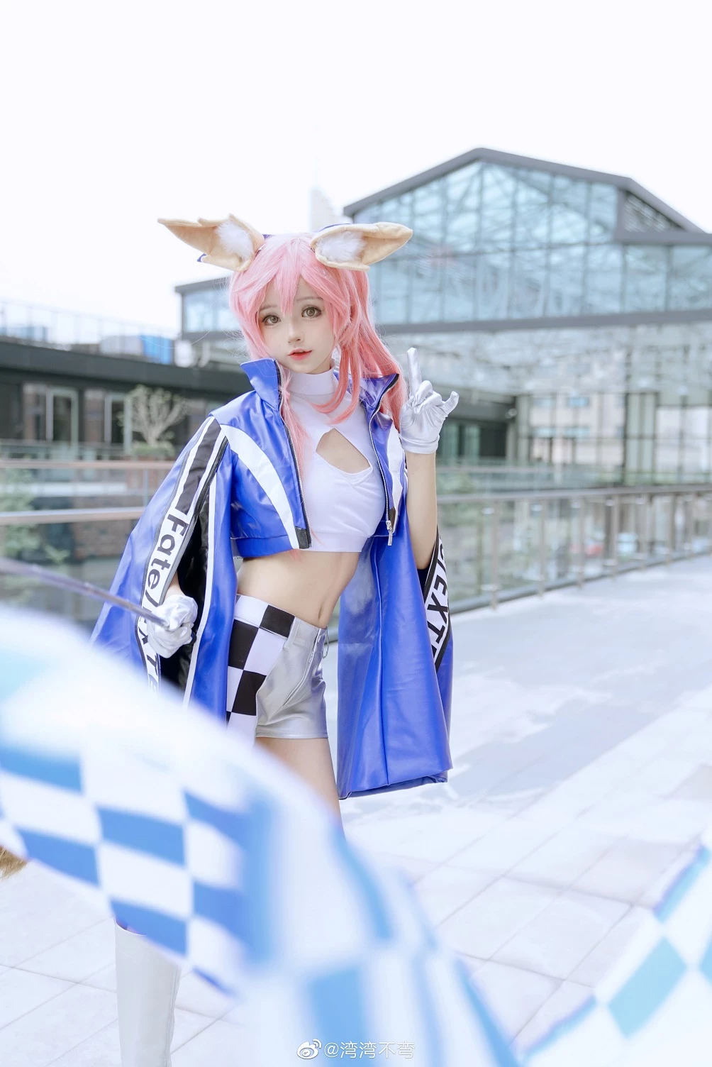 Cosplay Tamamo-no-Mae Phiên Bản Đua xe xinh xắn dễ thương